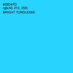 #28D4FD - Bright Turquoise Color Image
